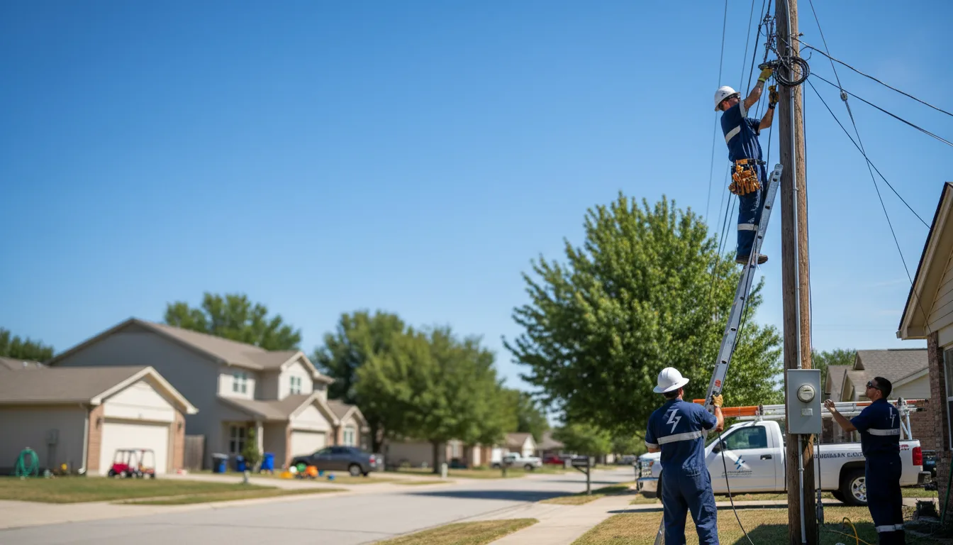 Residential electrician providing installation services in Sugar Land, TX